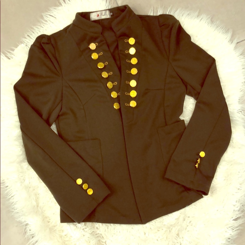Olive Marching Band Style Jacket